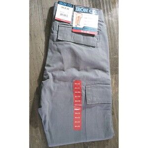 Iron Co Patriot Cargo Pant Straight Fit 34 x 32 Grey Flannel Men's New